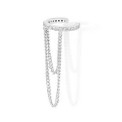 Alessia cuff silver earring