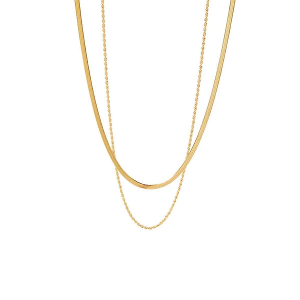 Gigi snake chain layered necklace