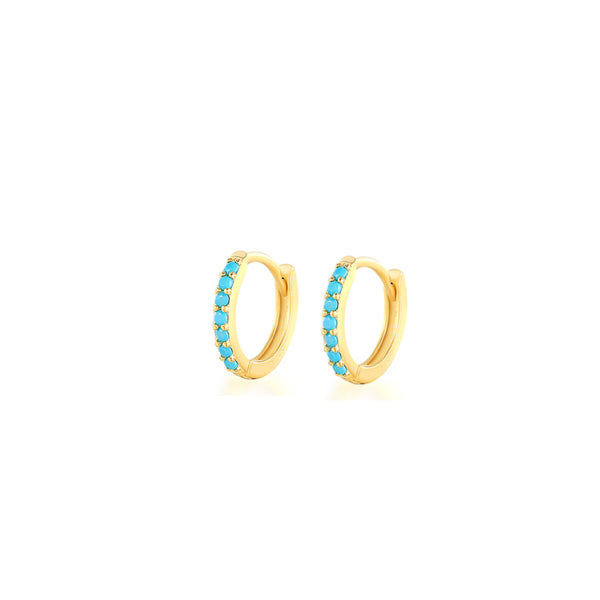 Aella turquoise 8MM earrings