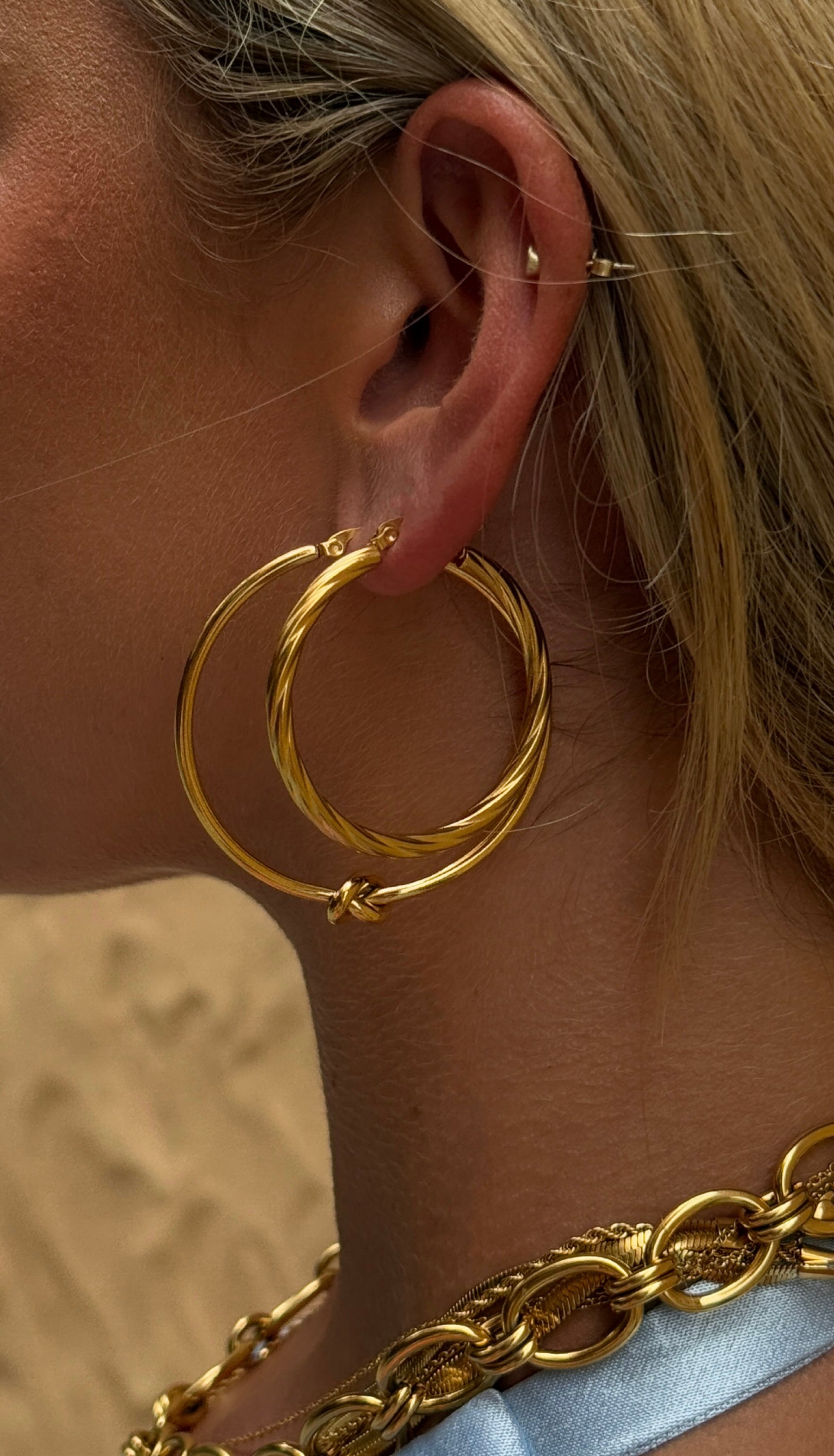 Sarina Hoop 3.5cm Earring