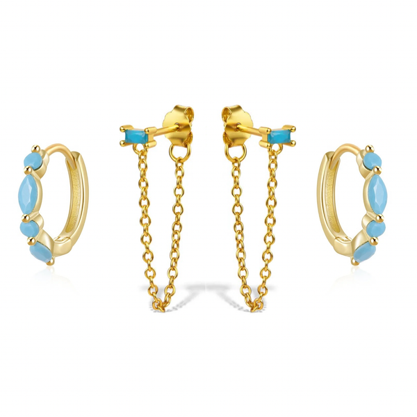 Anisha turquoise earring set