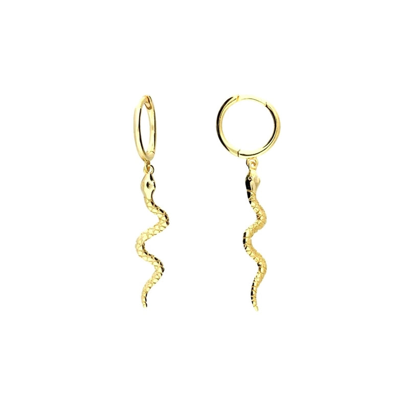 Snaked gold earrings