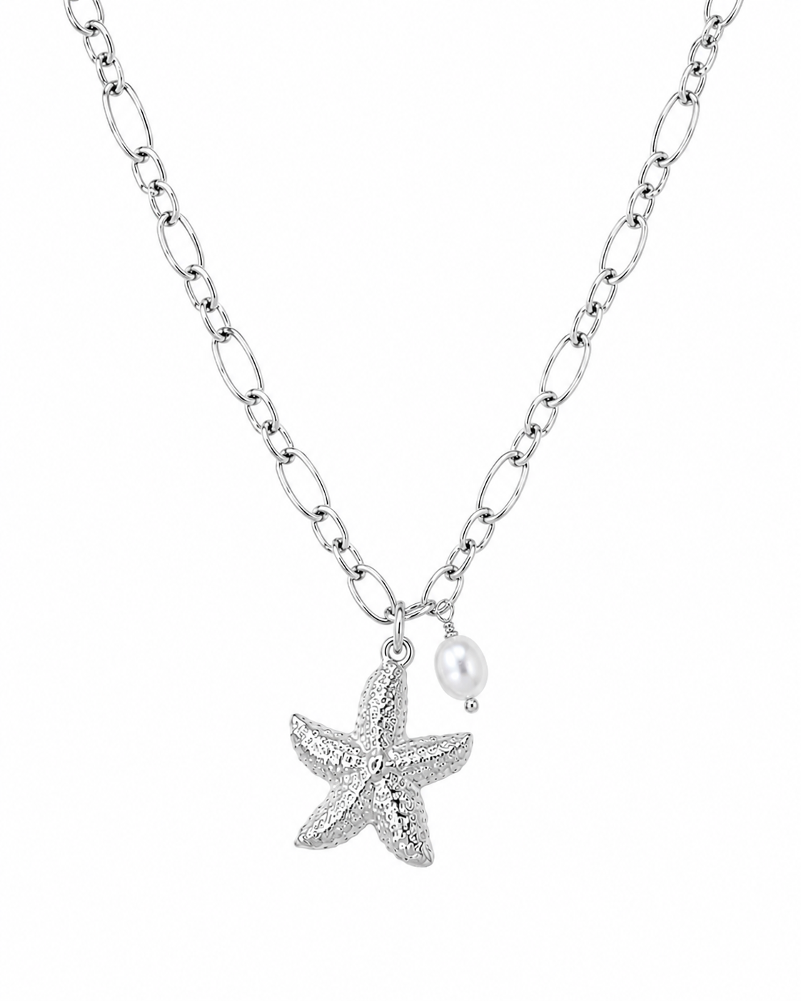 Athens Silver Starfish Necklace