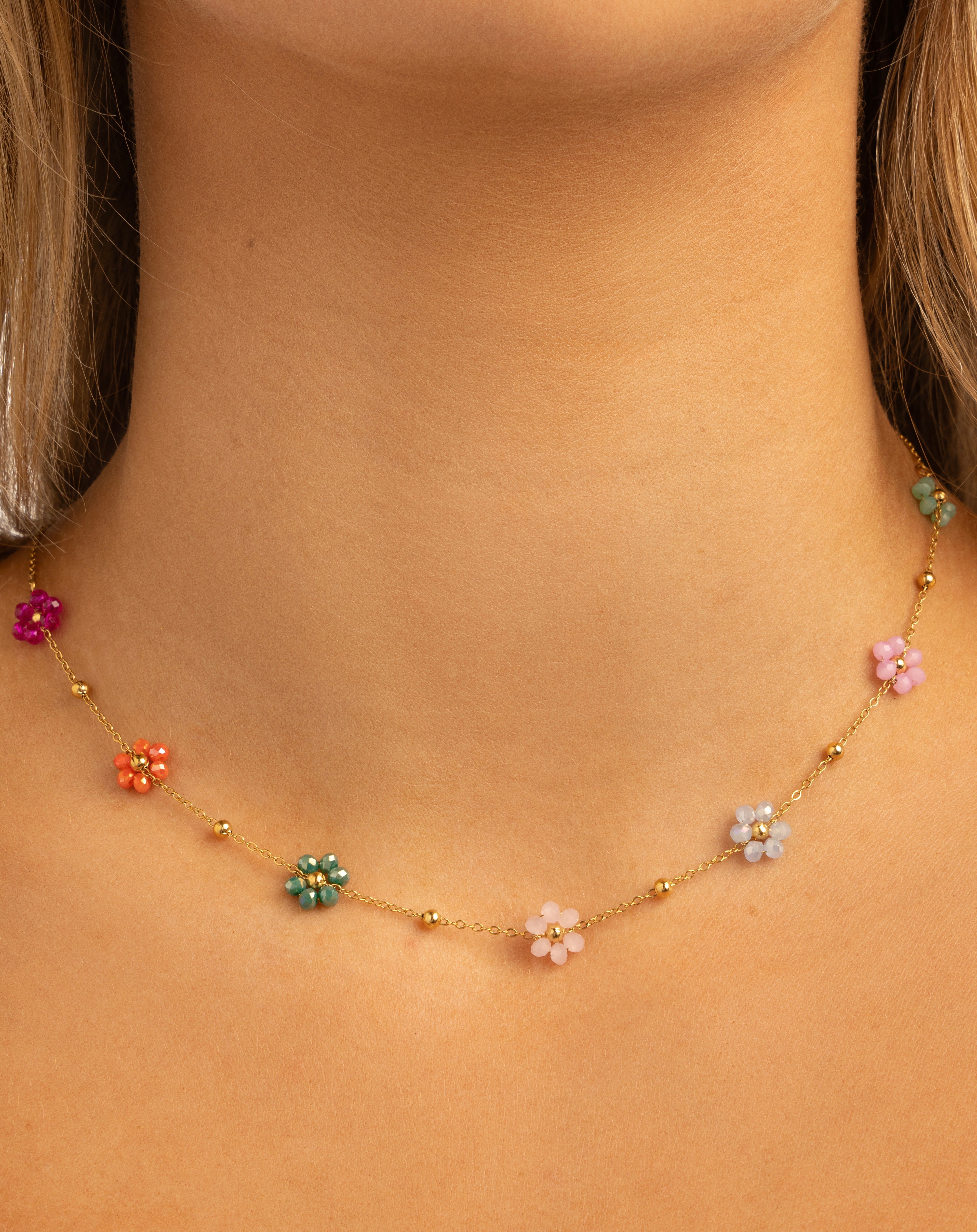 Samantha Flower Choker Necklace