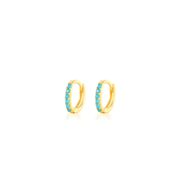 Aella turquoise 7mm earring