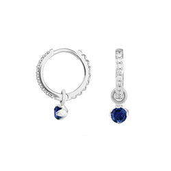 Loie Midnight silver earrings