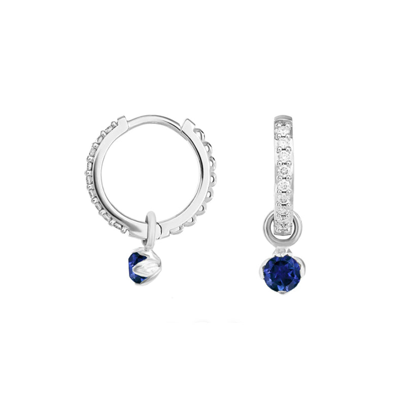 Loie Midnight silver earrings