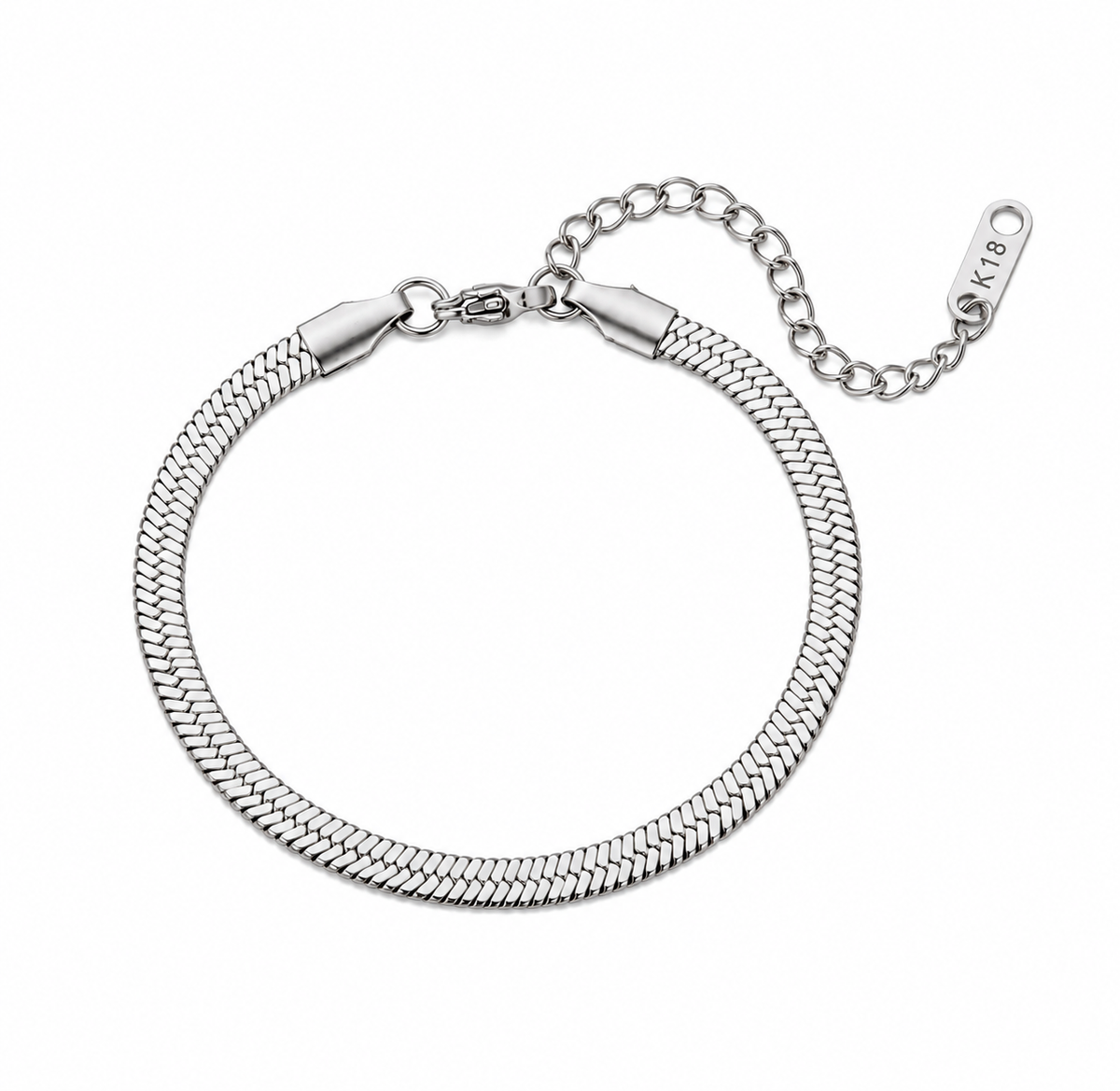 Snake Chain Silver Bracelet