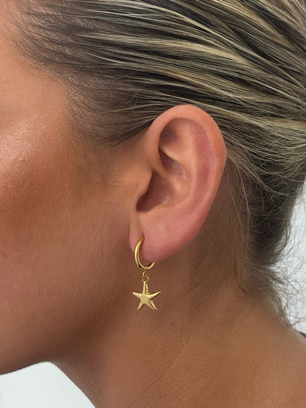 Starfish Huggie Earrings