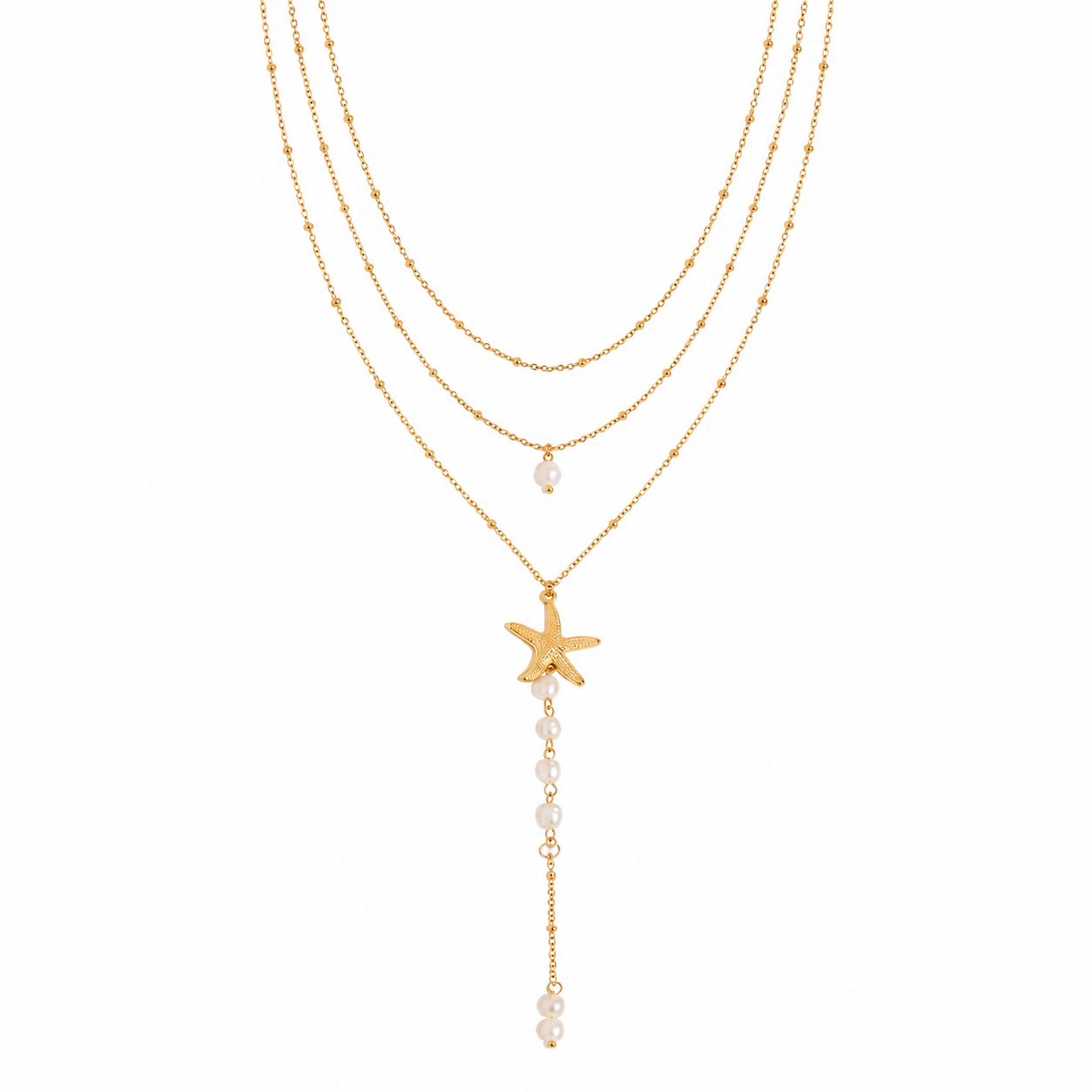 Judy Starfish layered Necklace