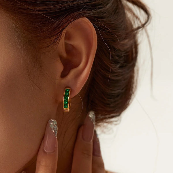 Amara green earrings