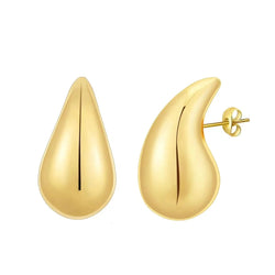 Aurel gold tear drop earrings