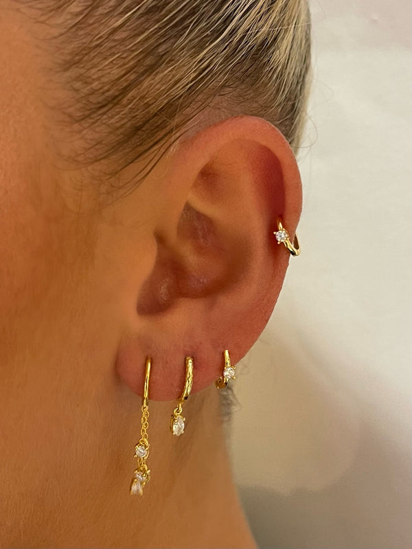 Ebony white earring