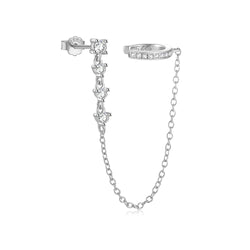 Tamara silver chain cuff earring