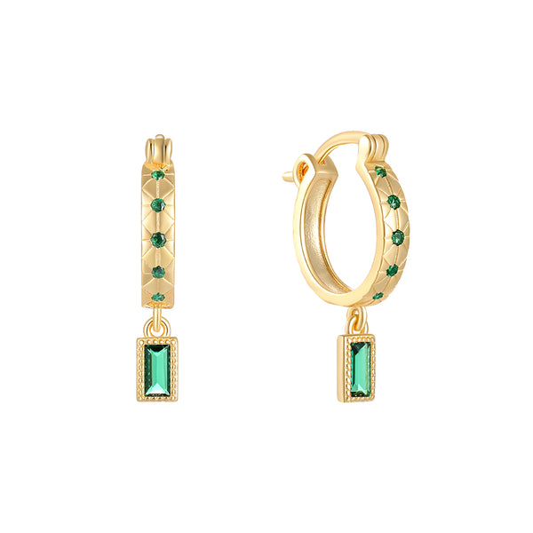 Fallon green earrings