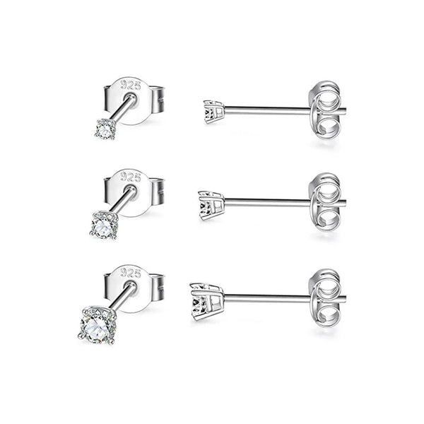 Karina silver earring stud set