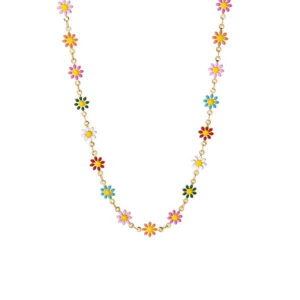 Daisy colour choker necklace