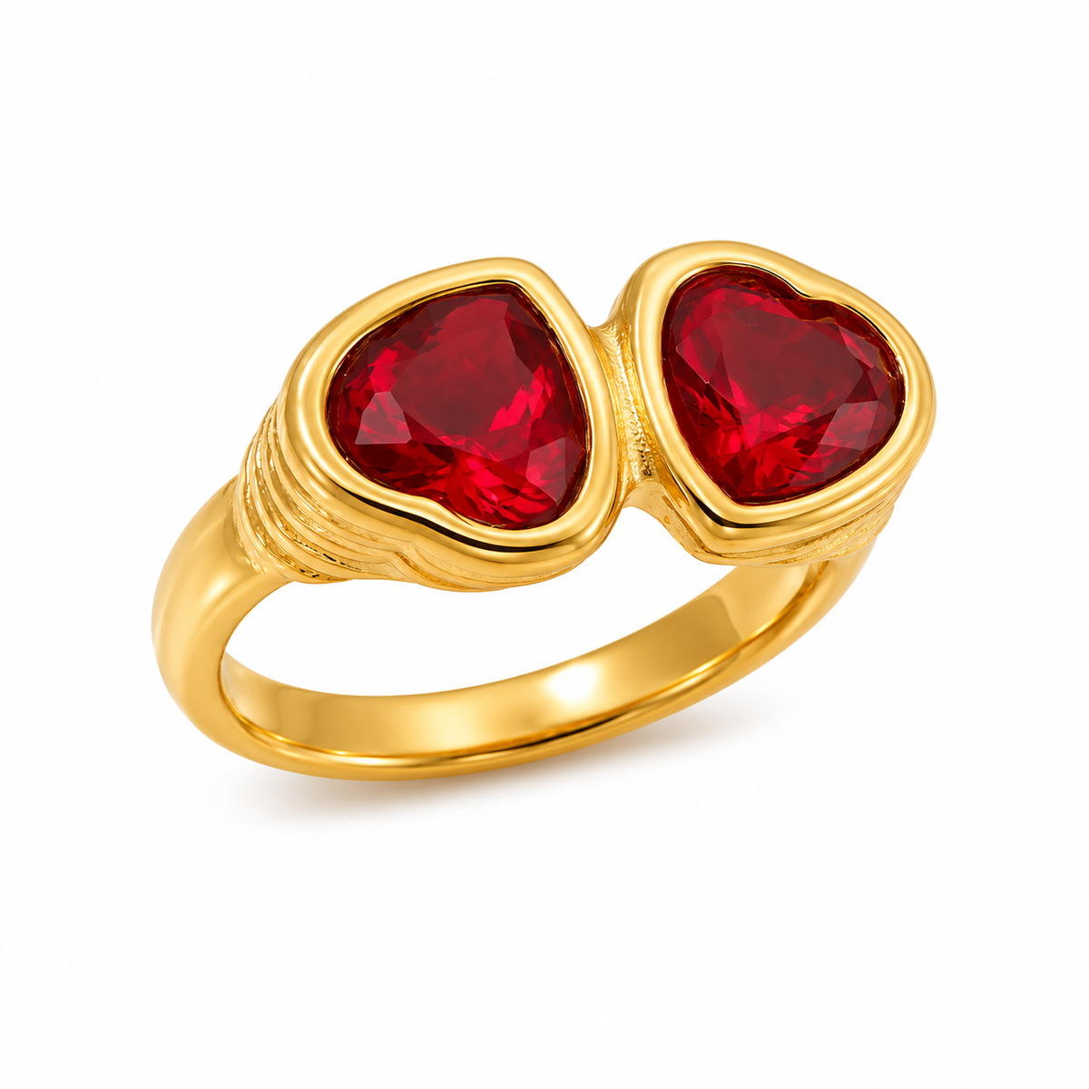 Junnie Red Heart Ring