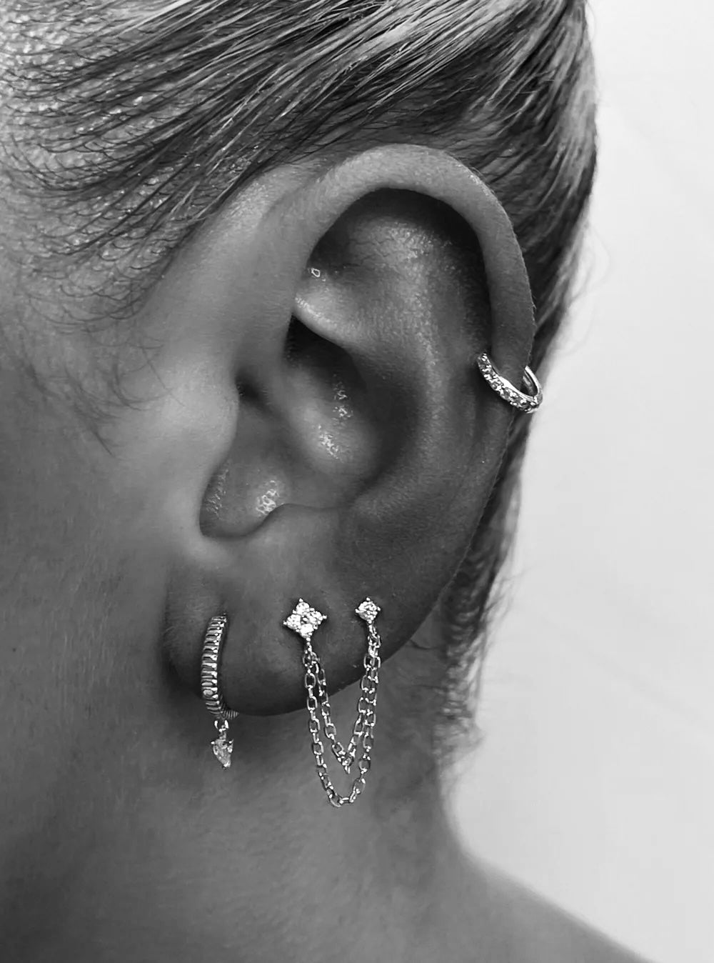 saffie silver earring