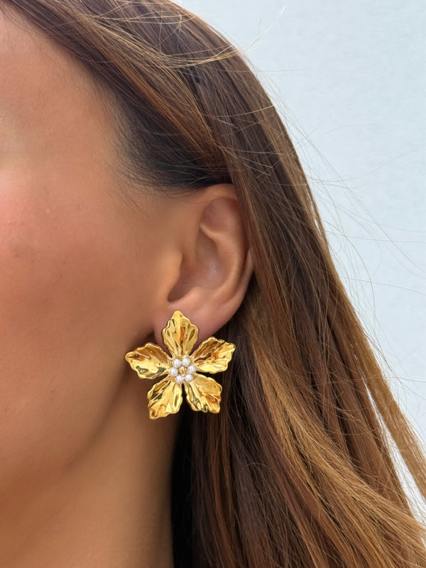 August Flower Earrings