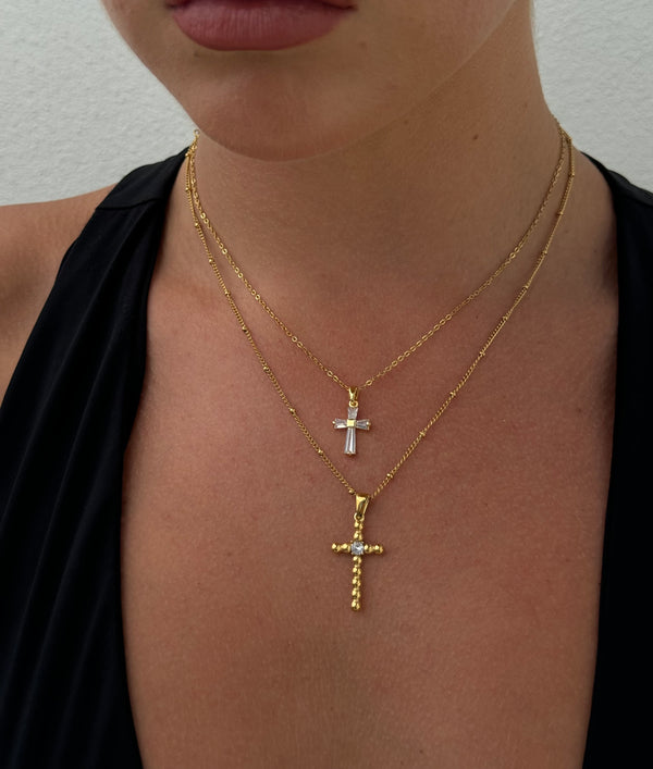 Solar cross necklace