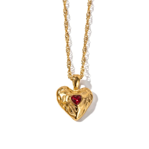 Moorey Red Heart Necklace