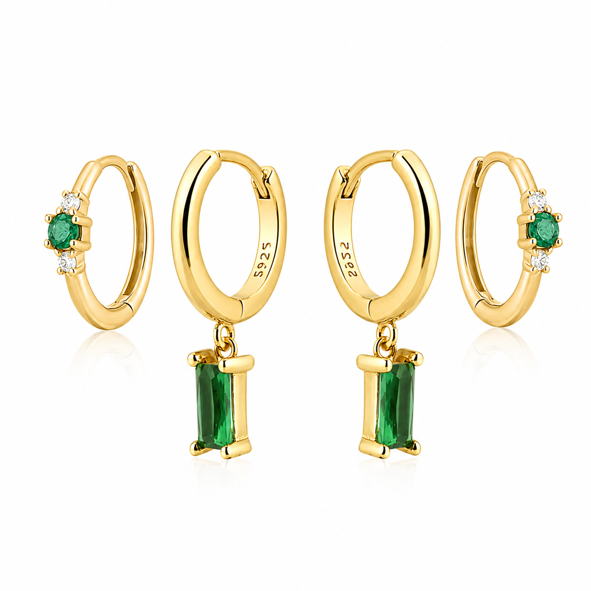 Tilli green earring set
