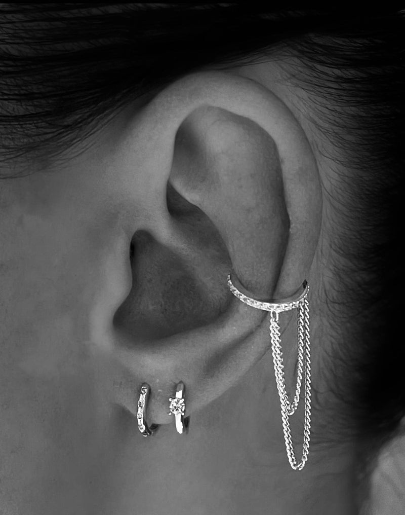 Pixie 6mm silver earrings