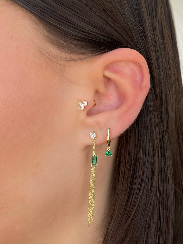 isla green earring stud