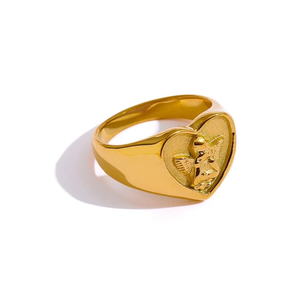 Gloria Heart Angel Ring