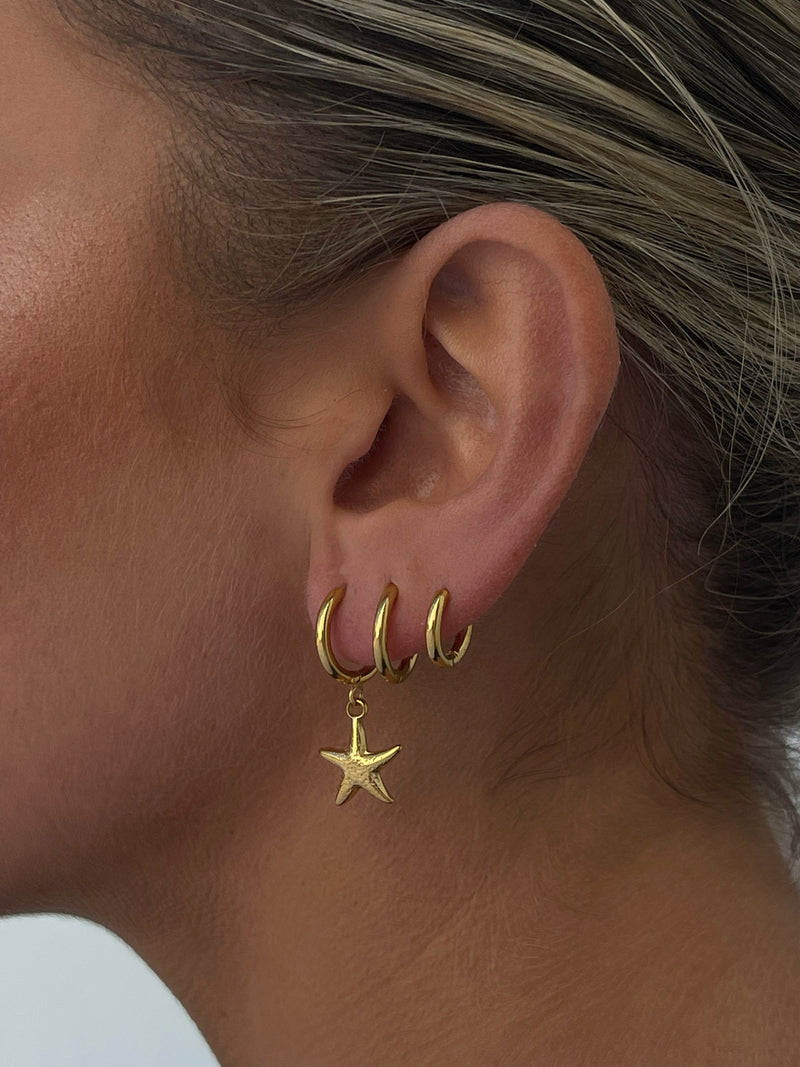 Starfish Huggie Earrings