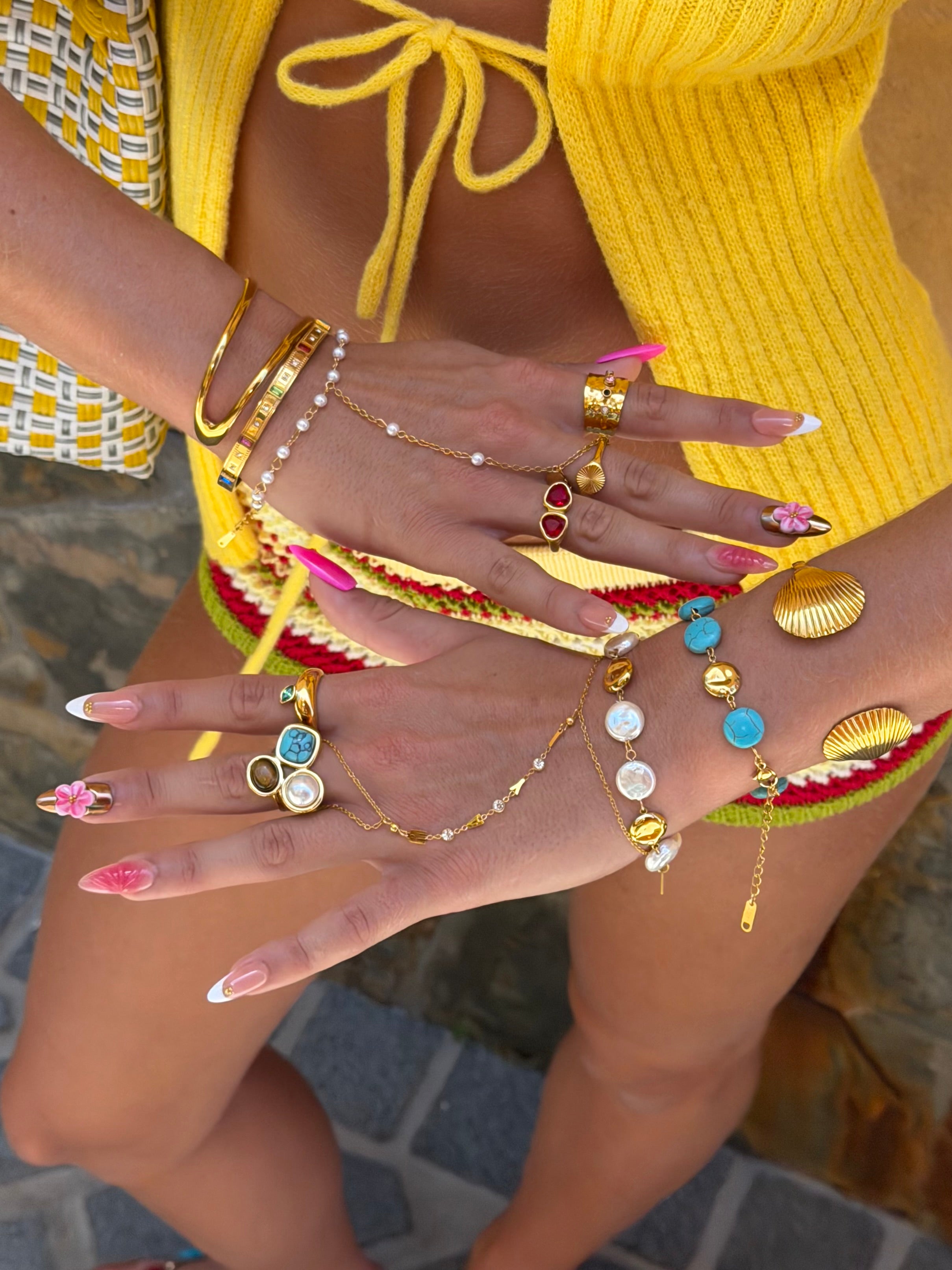 Cammy Green Stone Ring