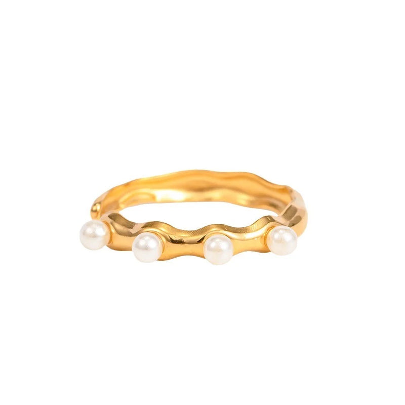 Anya pearl adjustable ring