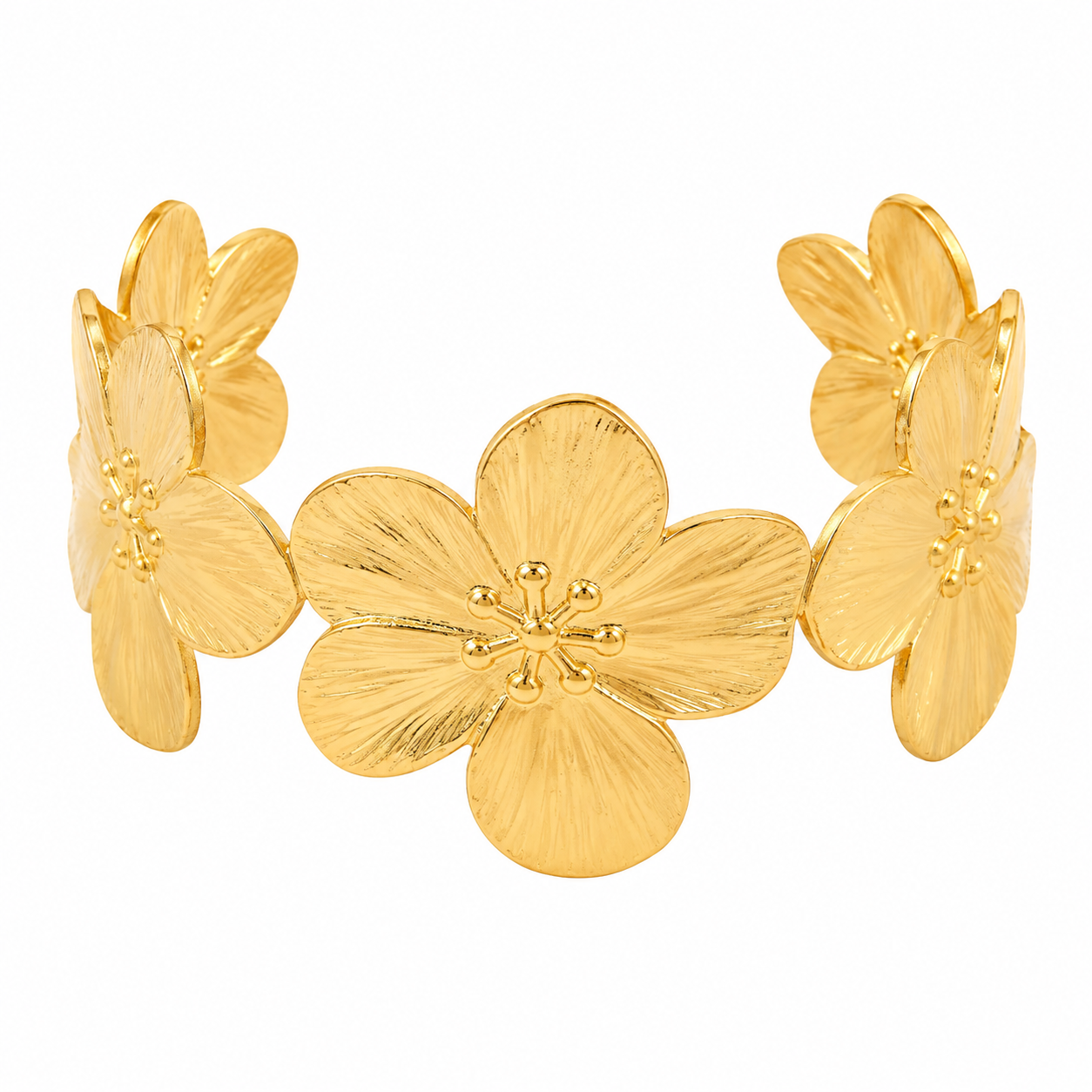 Taya Flower Cuff Bracelet