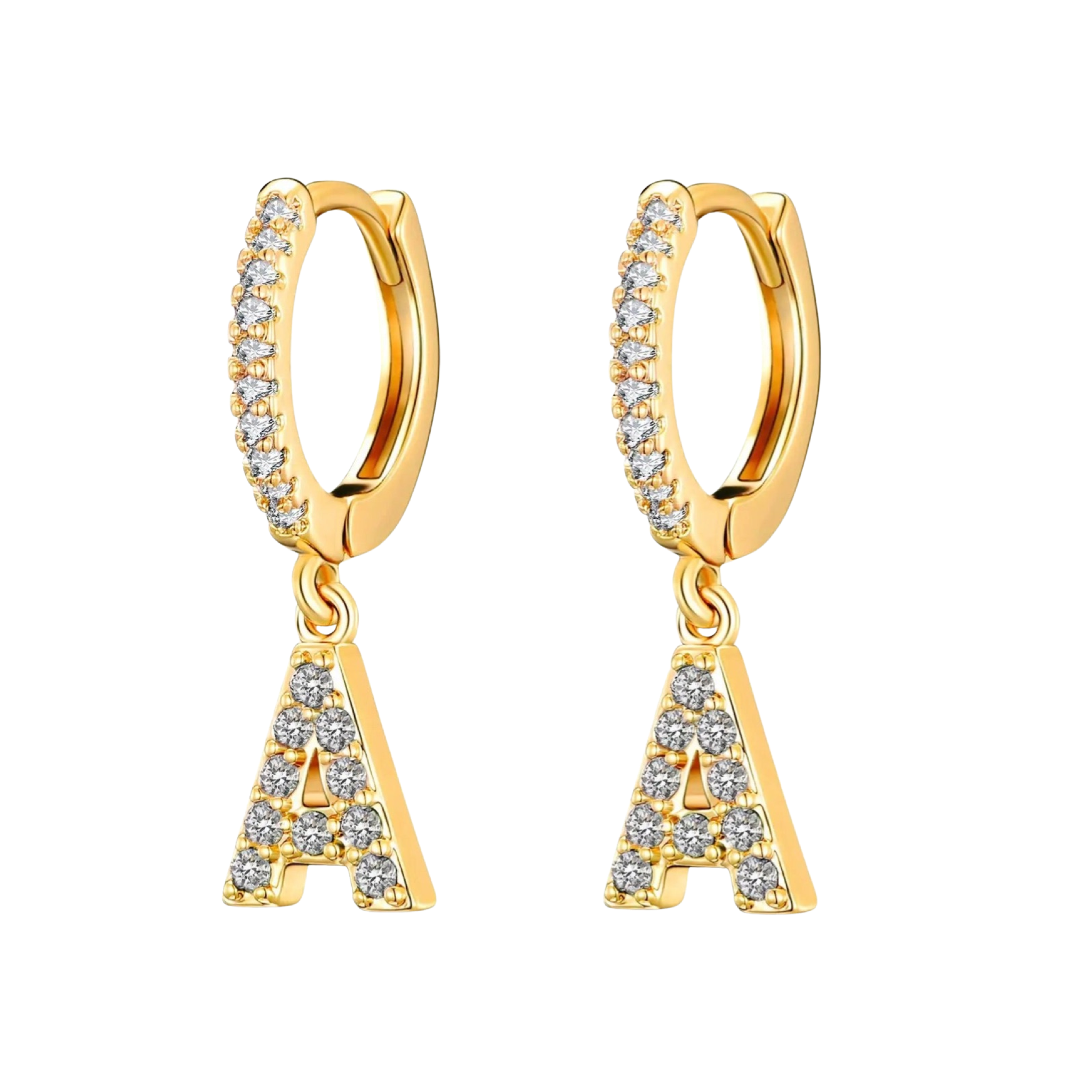 Initial Huggie Earrings