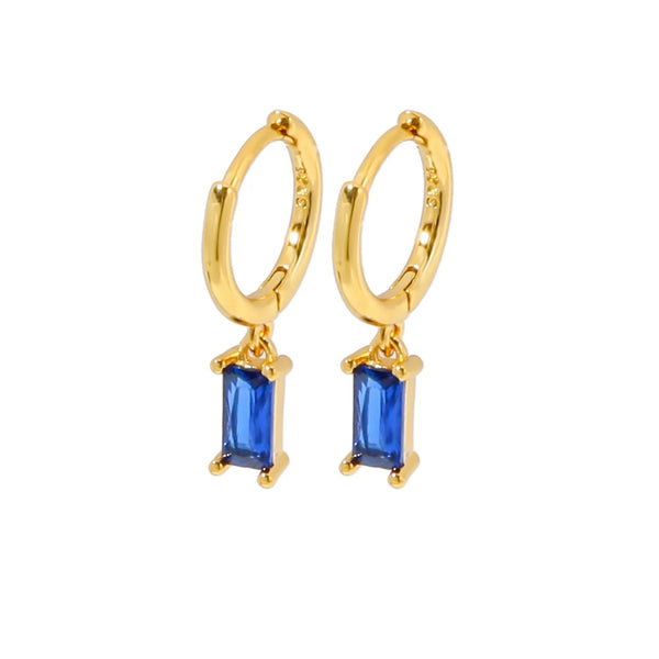 Blue stone earring