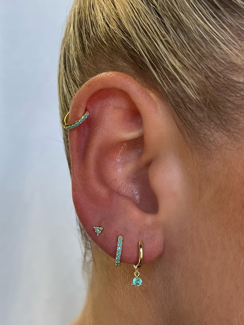 Aella turquoise 8MM earrings