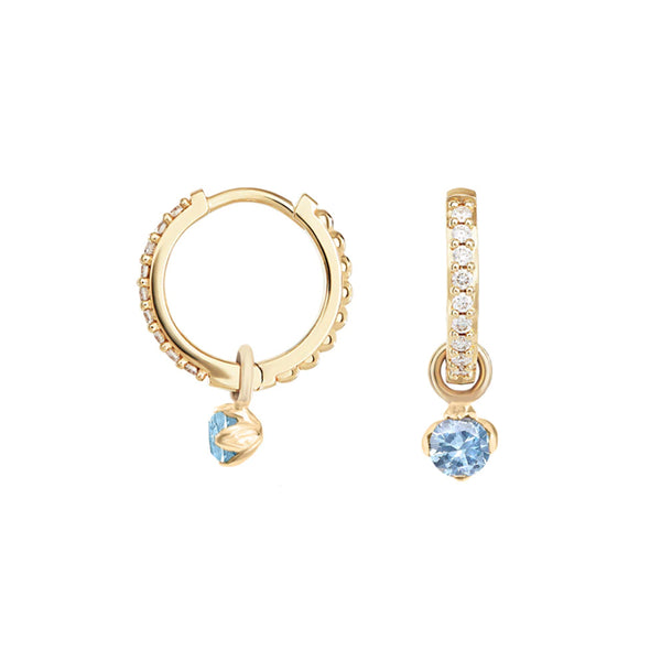 Loie blue glaze mini earring