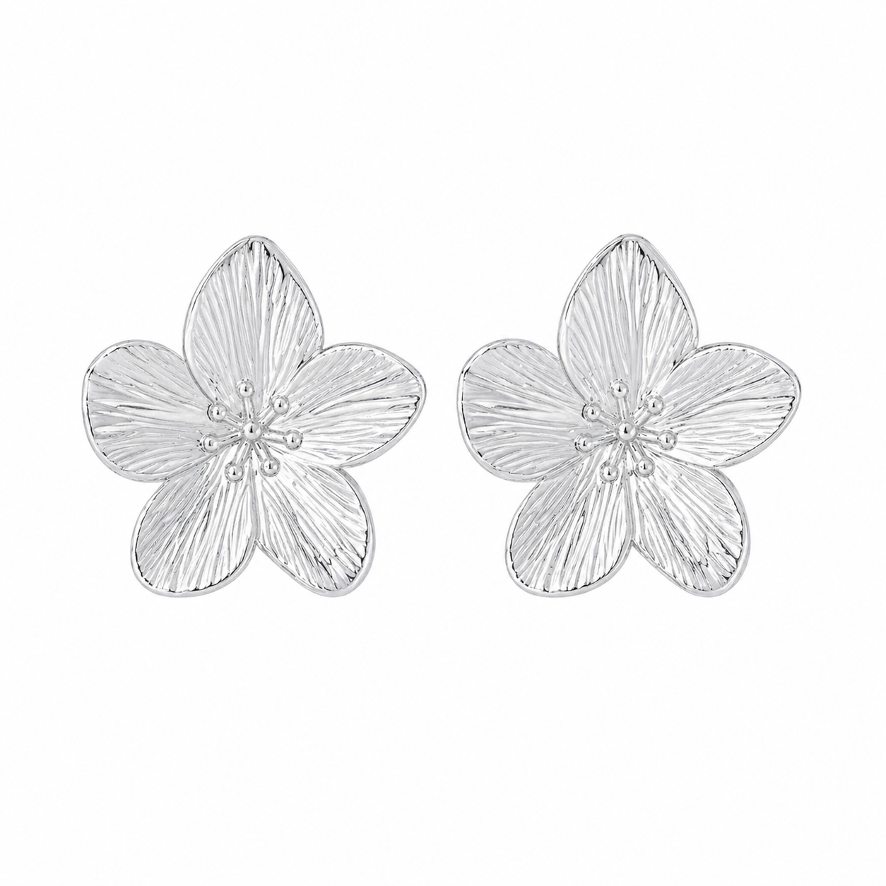 Taya Flowers Silver Earrings