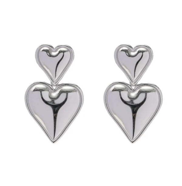 EVIANNA silver heart earrings