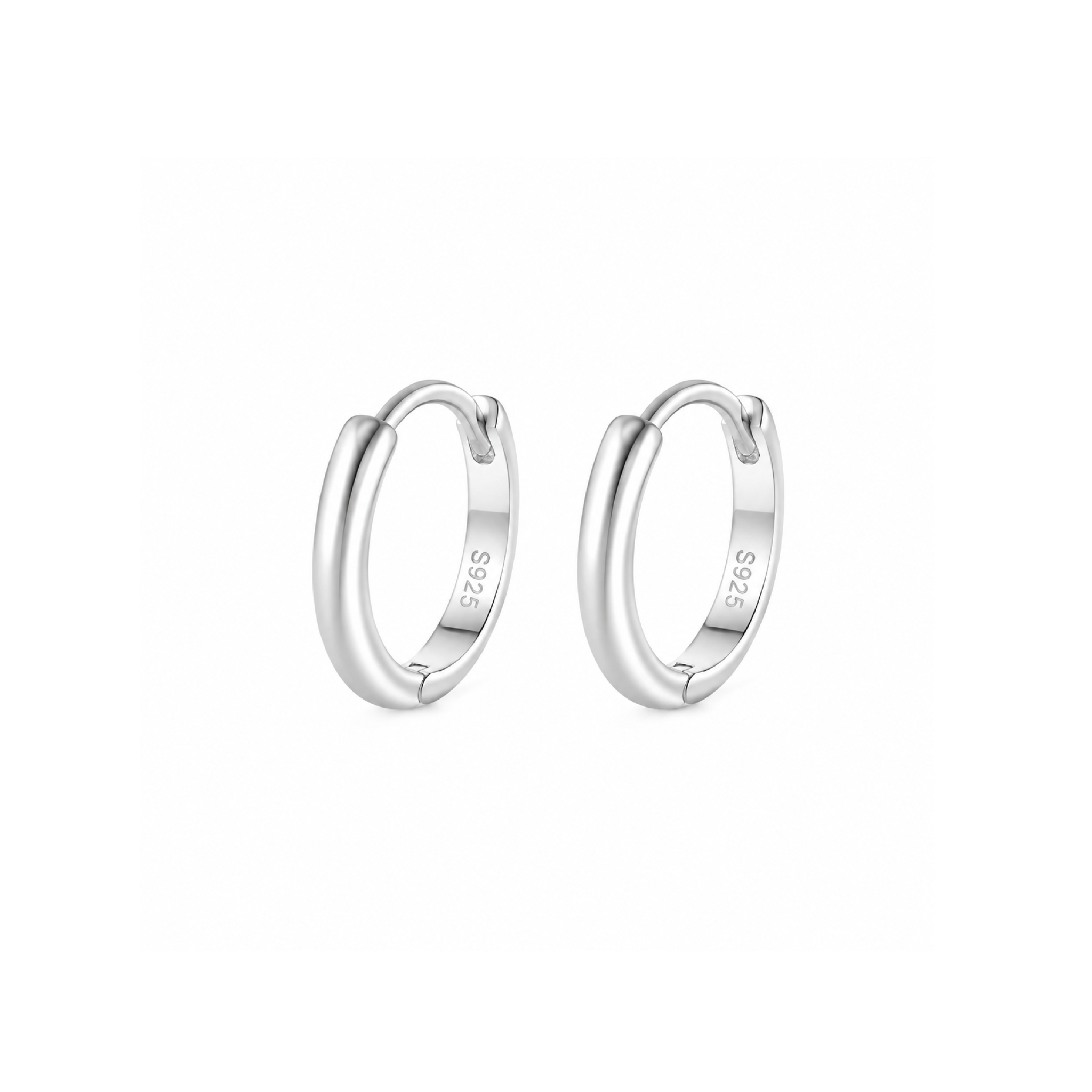 Eli 8mm Mini Silver Earrings