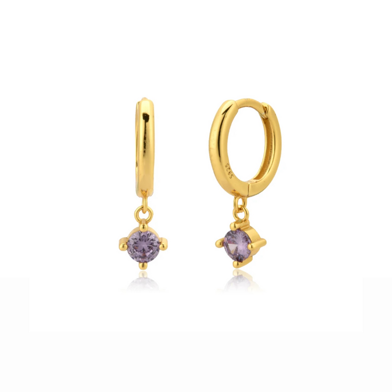 Aliza Purple Earring