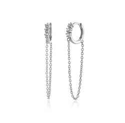 Charli Chain Silver Earrings