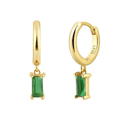 Green Mini Stone Earrings