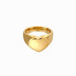 plain heart ring