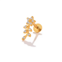 little flower flat back stud