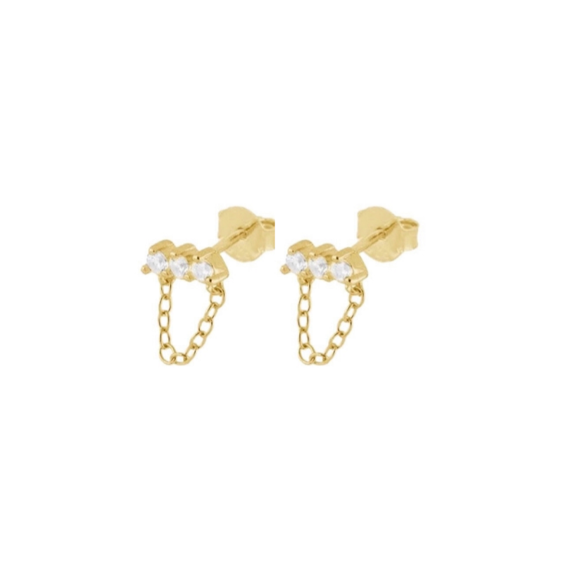 Palmer gold stud earring