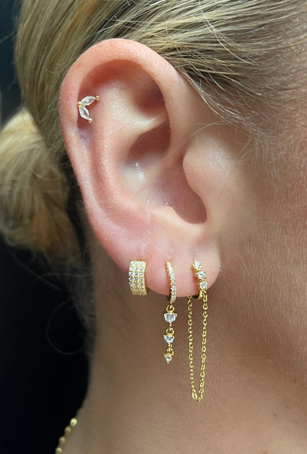 Helix Gold Mini Earrings