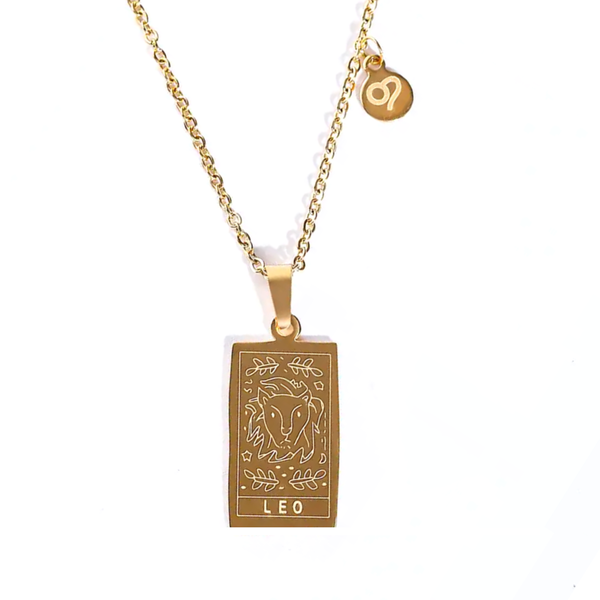 Leo zodiac pendent necklace