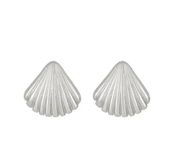 shell silver earrings